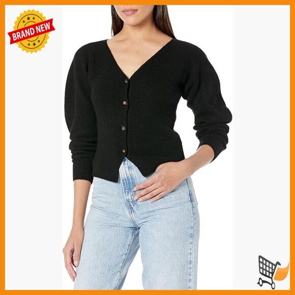Long Sleeve Cashmere Cardigan Open Neck Ribbed Pull On